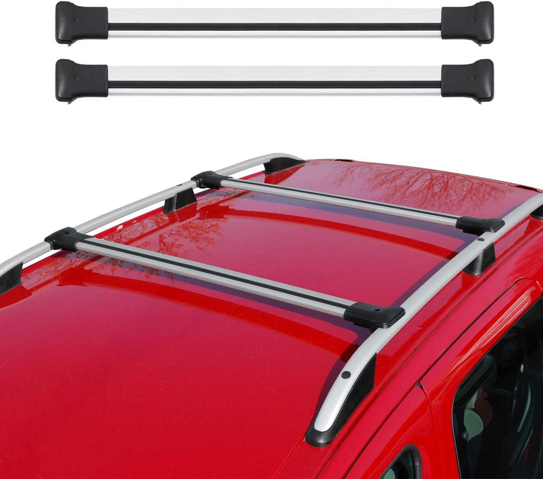 OMAC Aluminium Dachträger Querträger für Dacia Dokker 2012-2022 – Max. 75 kg – 2 Stangen Silber