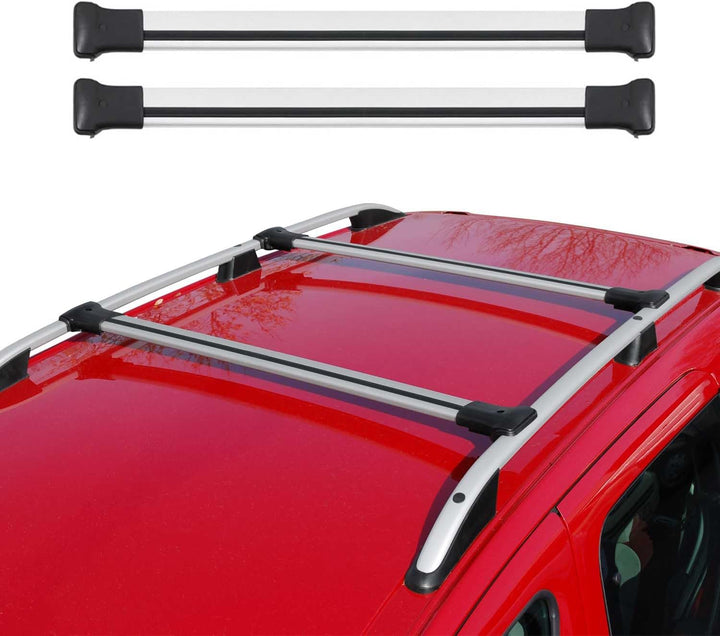 OMAC Aluminium Dachträger Querträger für Dacia Dokker 2012-2022 – Max. 75 kg – 2 Stangen Silber