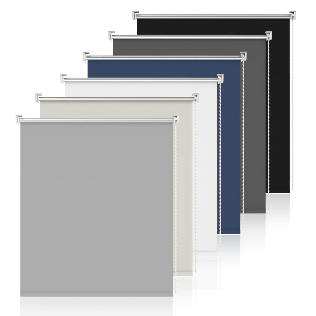 Verdunklungsrollo ohne Bohren Hellgrau B35 x H120 cm Klemmfix Rollo Innenrollo Thermorollo Klemmroll
