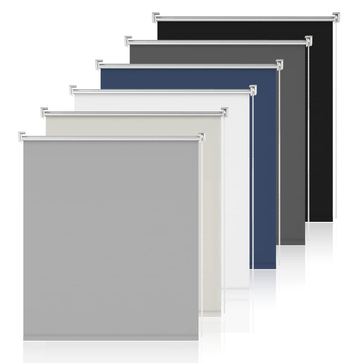 Verdunklungsrollo ohne Bohren Hellgrau B35 x H120 cm Klemmfix Rollo Innenrollo Thermorollo Klemmroll