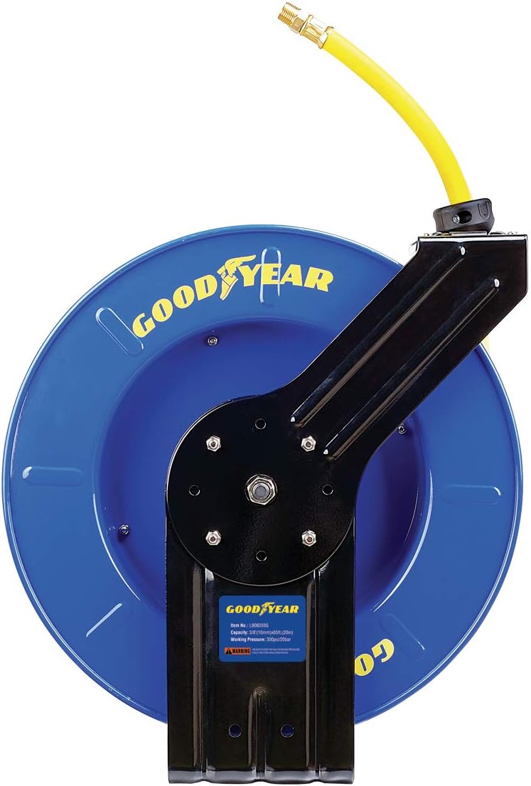 Goodyear Schlauchtrommel Stahl Einziehbare air Compressor Schlauchaufroller 9.5mm × 20m Wandschlauch