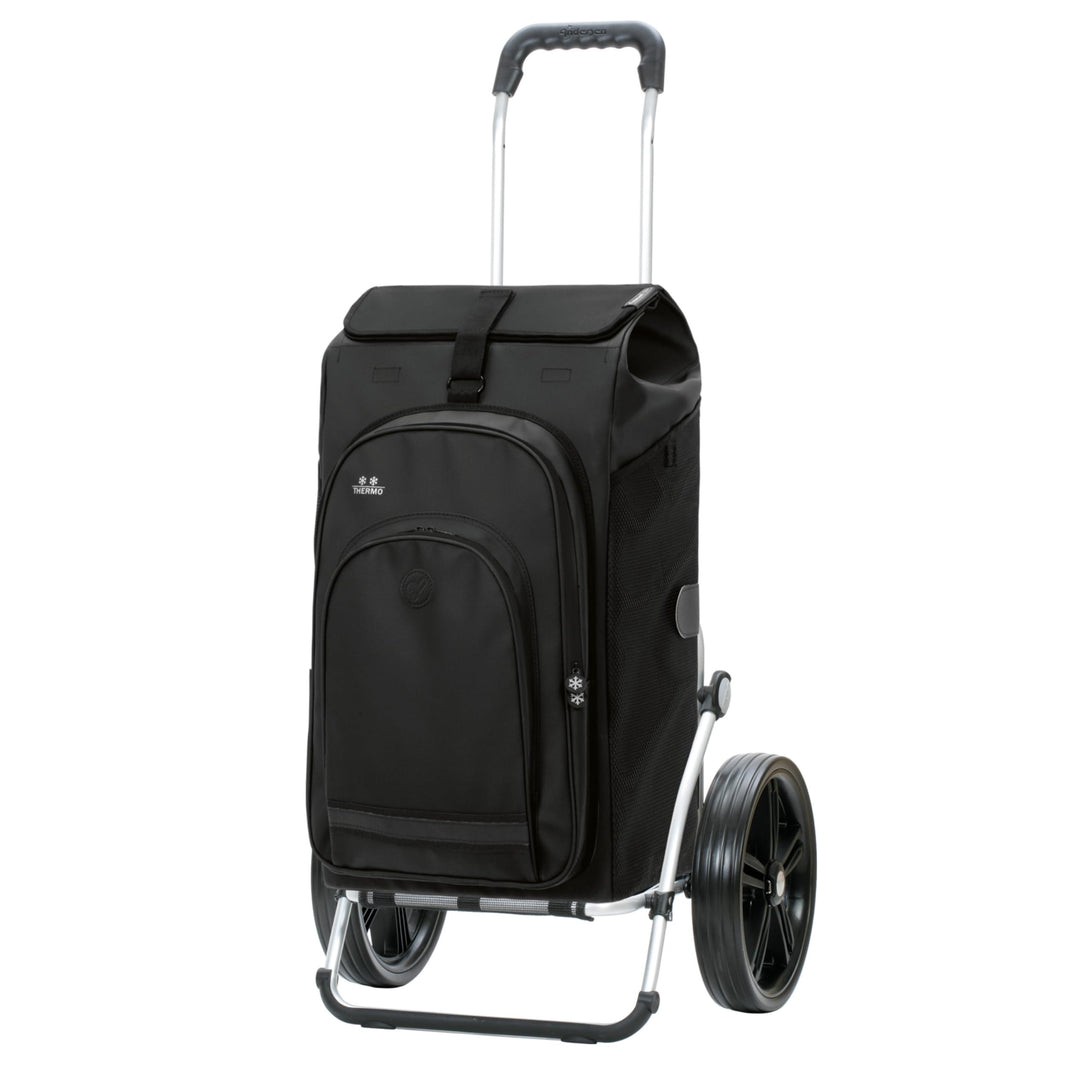 ANDERSEN Einkaufstrolley - Royal Shopper Hydro 3.0 schwarz | mit Kugellagerrädern, grosse Räder, 29