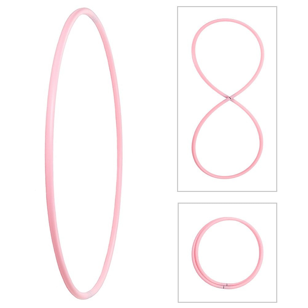 Faltbarer Hula Hoop, HDPE-20mm, farbig, Ø90/95/100/105cm Pink Ø105cm, Pink Ø105cm