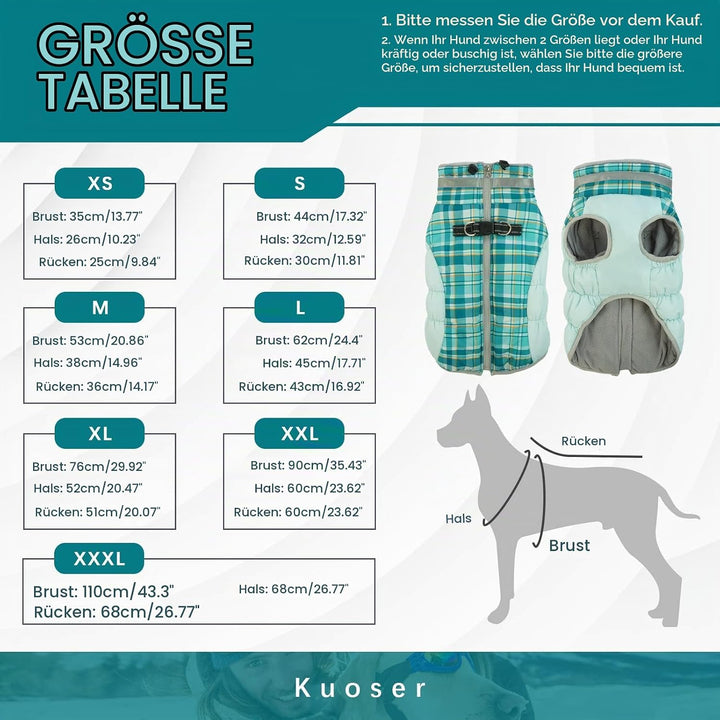 Kuoser Warme Hundejacke, Reflektierende Hundemantel, Winddichte Hundemantel für Kleine Hunde,Moden H