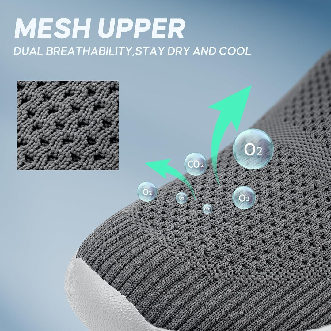 Sneaker Herren Ohne Schnuersenkel Slip-on Schuhe Mesh Atmungsaktiv Leicht Laufschuhe Sportschuhe Beq