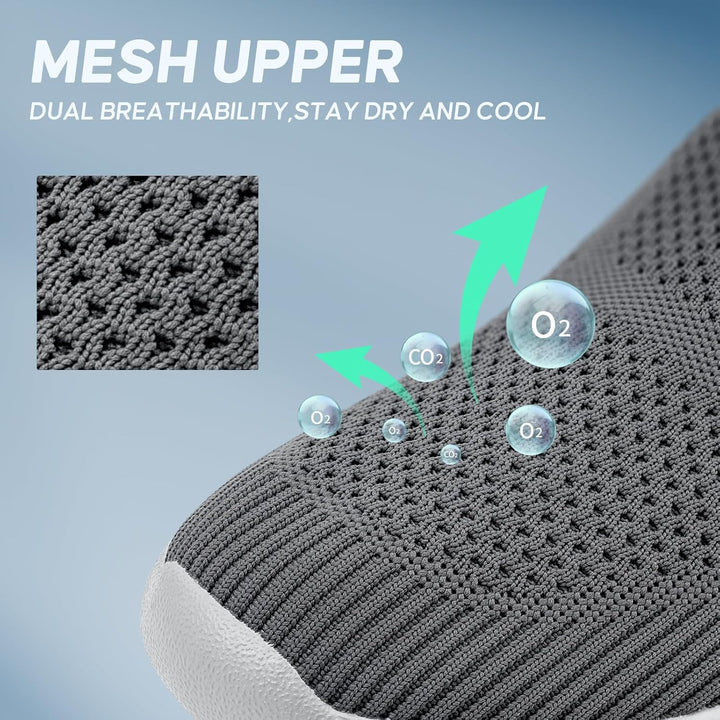 Sneaker Herren Ohne Schnuersenkel Slip-on Schuhe Mesh Atmungsaktiv Leicht Laufschuhe Sportschuhe Beq