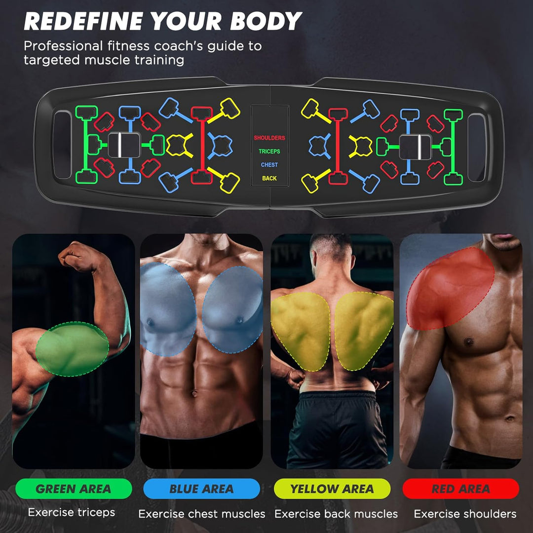 Premium Liegestützbrett Set Liegestützgriffe Push Up Board Verbessertes Konzept 2024 Liegestütze Bre
