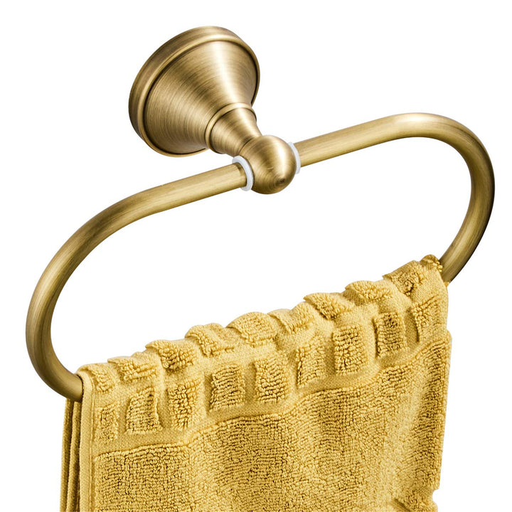 Flybath Ovaler Handtuchring Antiquität Messing Kleiderbügel Handtuchhalter für Badezimmer Küchenacce