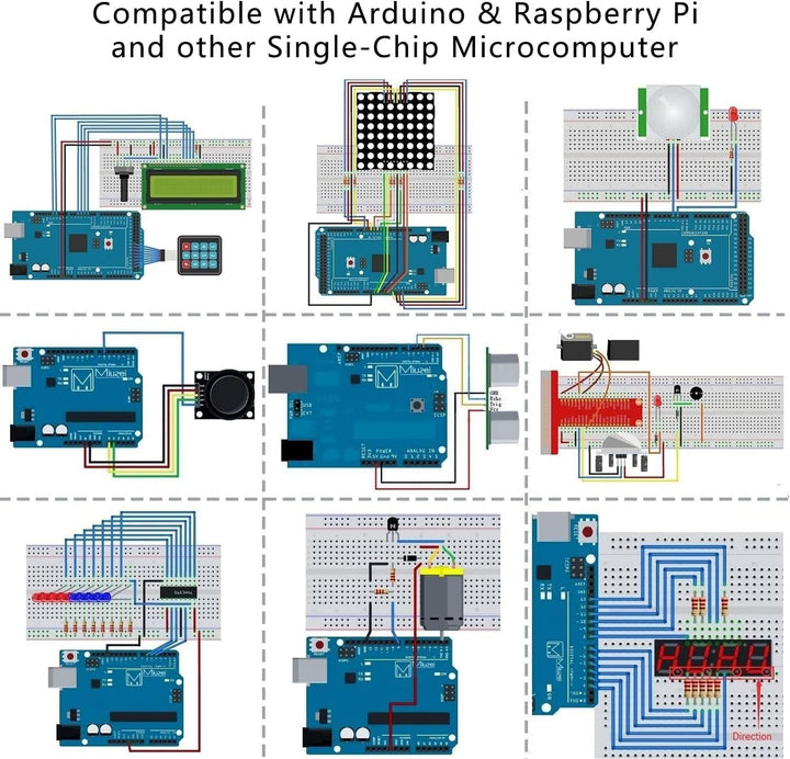 Miuzei Starter Kit für Arduino Projekte-Elektronik Bausatz mit Breadboard mit 58 Lektionen, 235 Komp