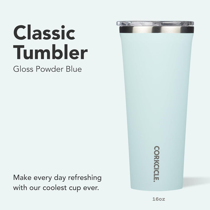 Corkcicle Becher, 450 ml, Puderblau 473 ml Farbe: Hellblau, 473 ml Farbe: Hellblau