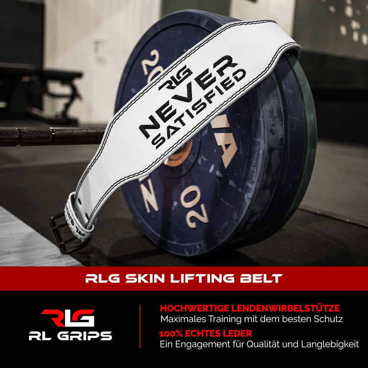 RL Grips - Ledergürtel für Gewichtheben – Lendenwirbelstütze für Muskeltraining – Powerlifting Gürte