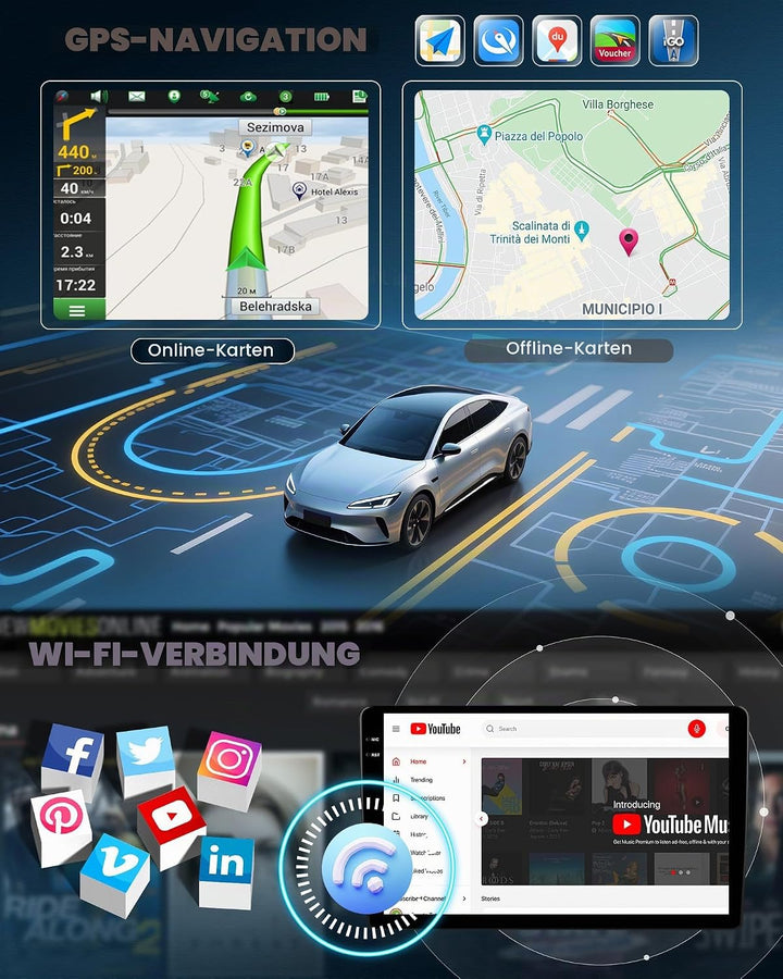 CAMECHO 4G+64G Android 15 Autoradio für Mercedes Benz Vito 3 W447 (2014-2020) mit Navi Carplay Andro