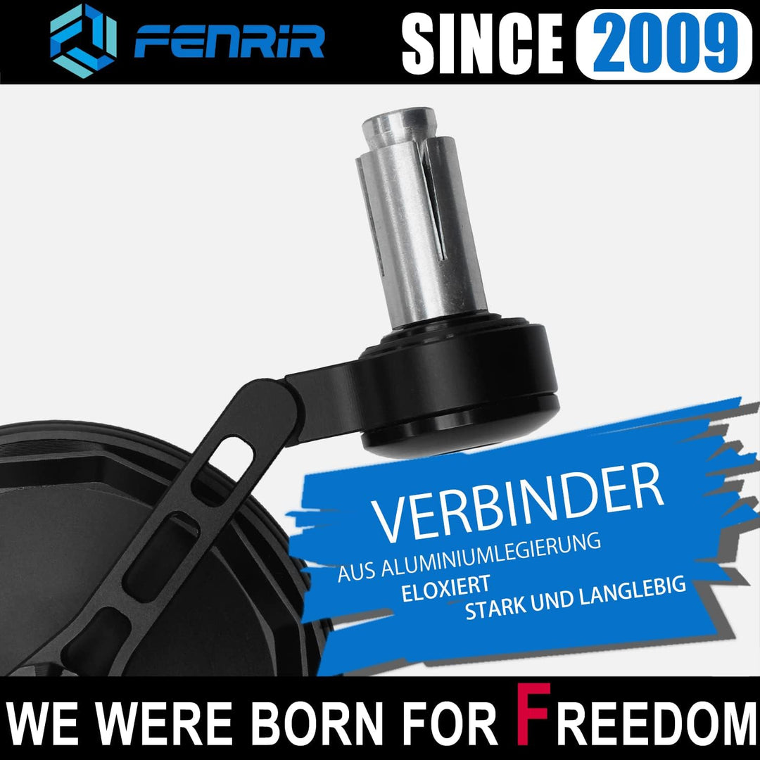 FENRIR E Geprüft E24 Lenkerendenspiegel Motorrad Spiegel Seitenspiegel lenkerende Rückspiegel Blends