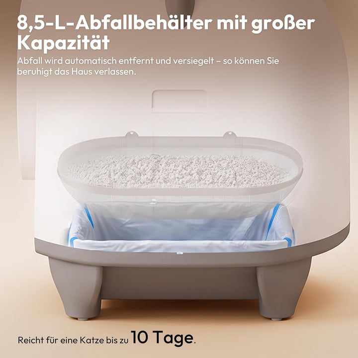 Devoko Katzenklo Selbstreinigend,Niedliche Katzenohren,Automatische Katzentoilette XXL,Fernsteuerung