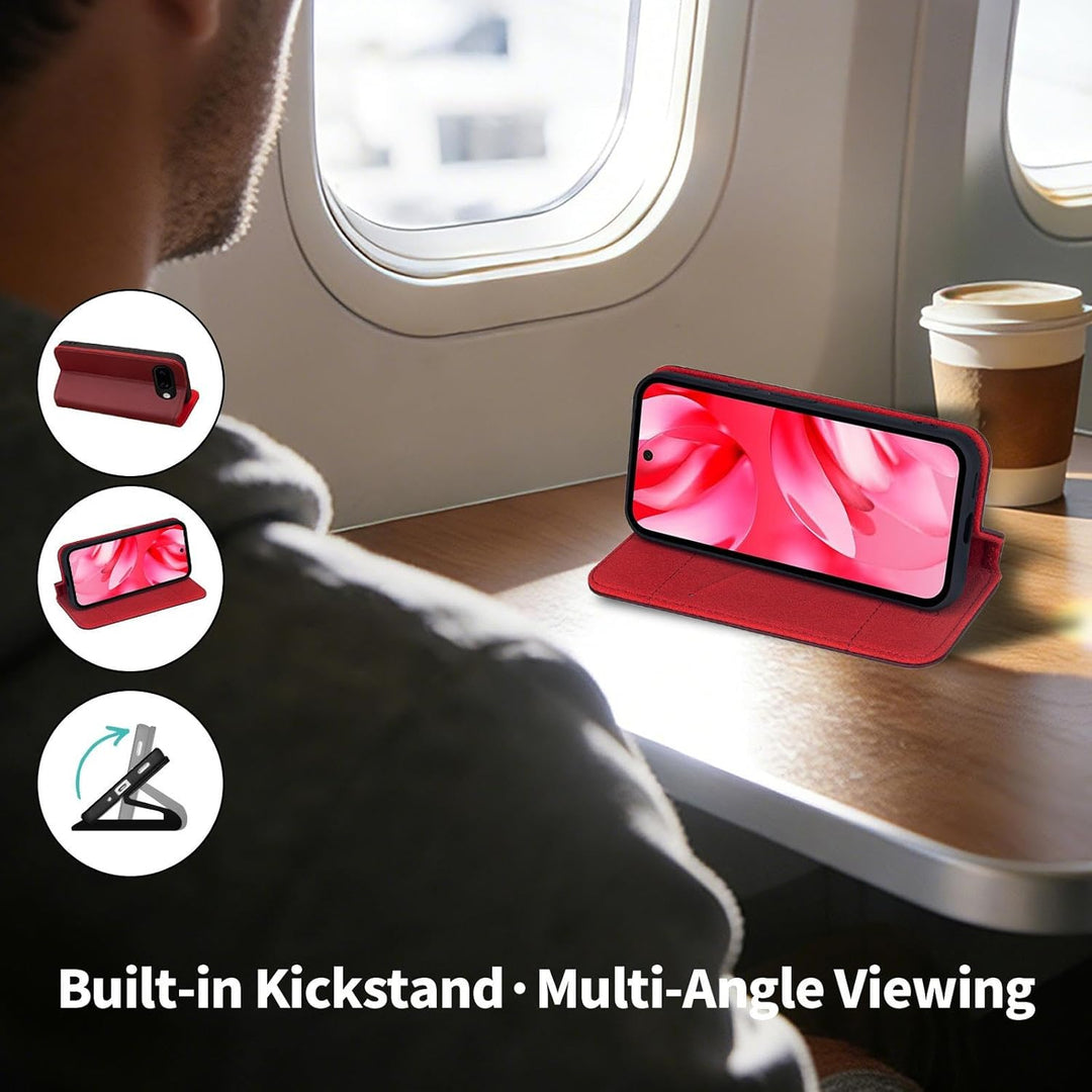 32nd Klassische Serie 2.0 - Lederhülle Case Cover für Google Pixel 9a, Echtleder Hülle Mit RFID-Bloc