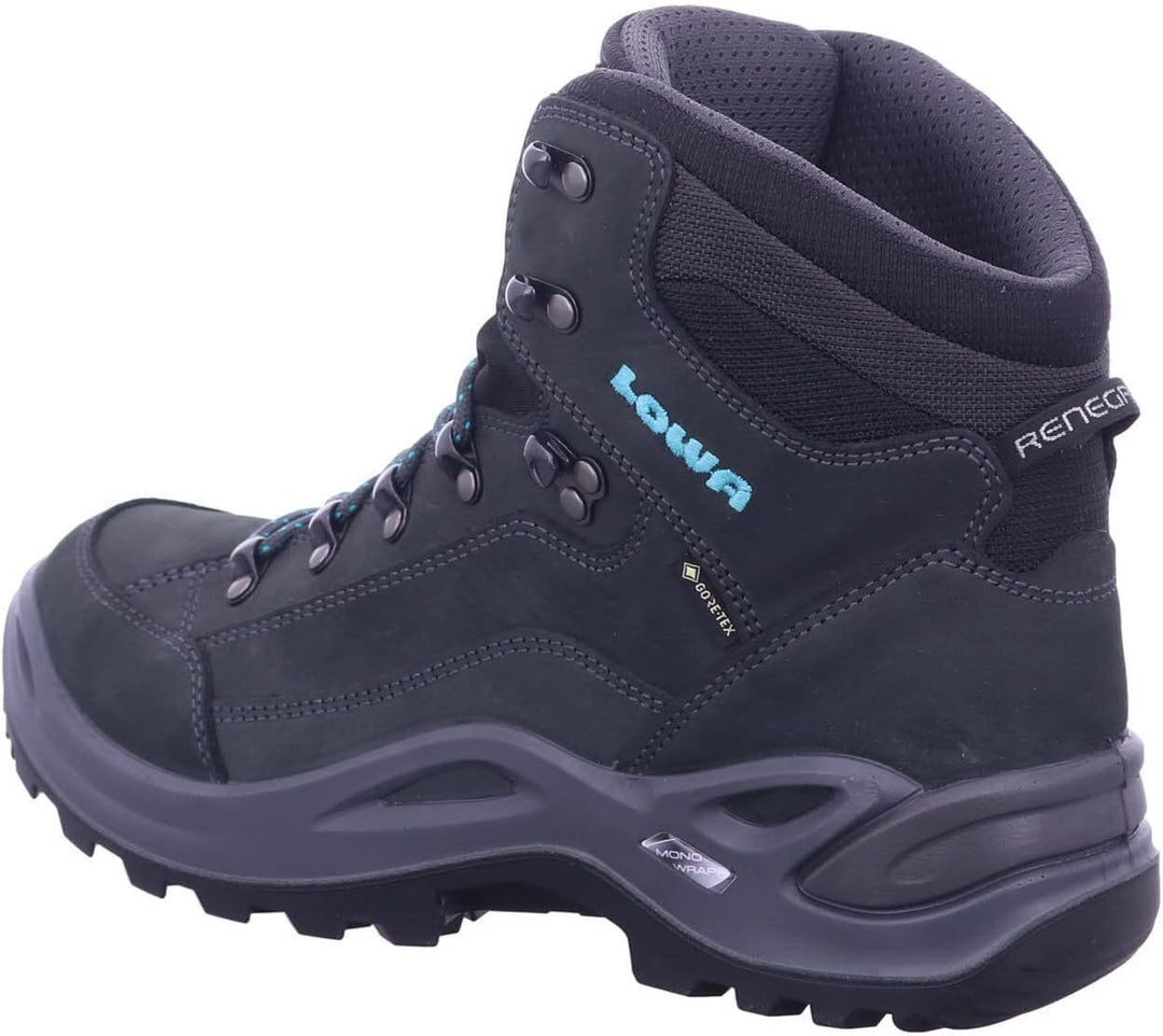 LOWA Renegade GTX MID Unisex Wanderstiefel Outdoor Goretex 43 EU Weit Grau, 43 EU Weit Grau