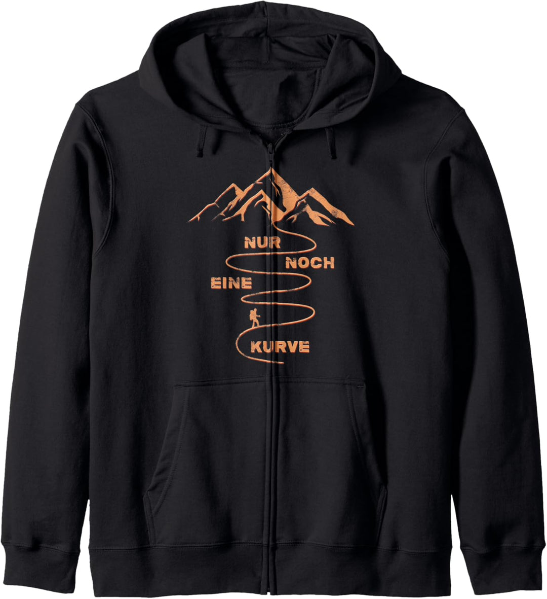 Nur noch eine Kurve Wander Bergsteiger Geschenk Hiking Berge Kapuzenjacke