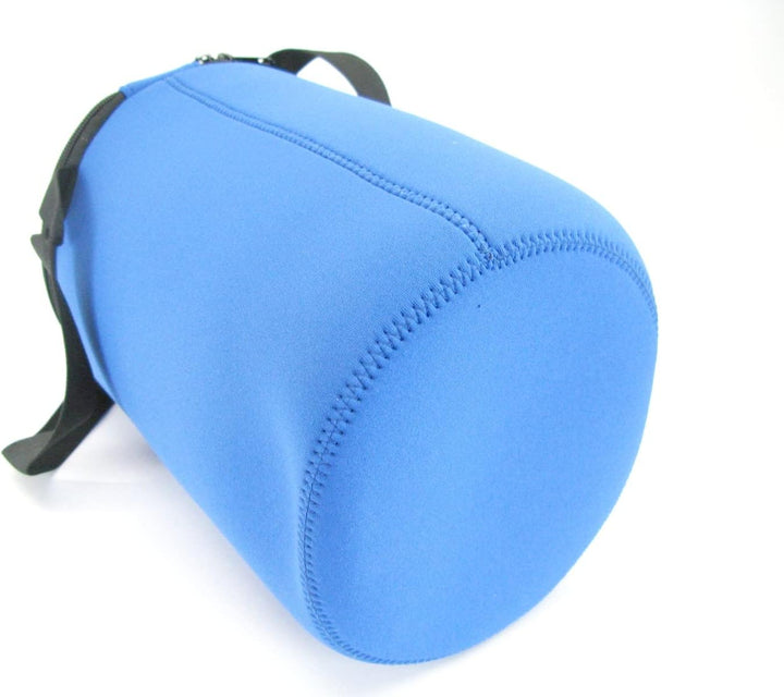 Bierfasskühler 5L aus 5-6mm dickem bestem Neopren mit Tragegriff und Reissverschluss (Blau), Blau