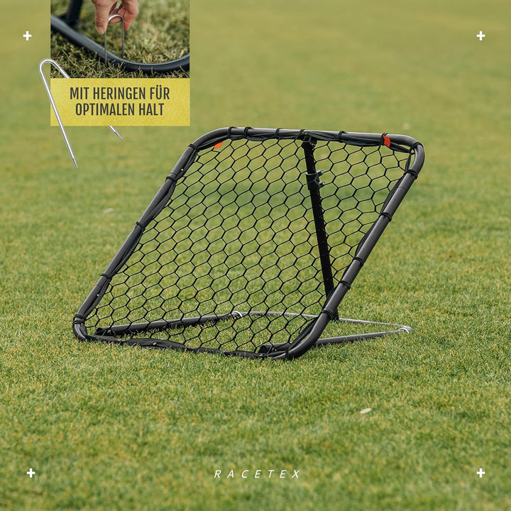 Racetex Rebounder für Fussball Kinder [STUFENLOS VERSTELLBAR] - Fussball Rebounder Kinder und Jugend