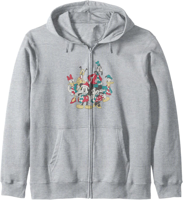 Disney Mickey And Friends Weihnachten Vintage Group Shot Kapuzenjacke