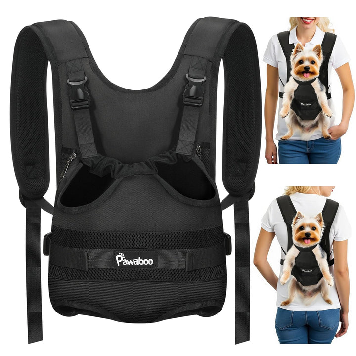 Pawaboo Haustier Rucksack Front Hund Tragetasche, Beinen heraus Rucksäcke Haustier, Verstellbar Hund