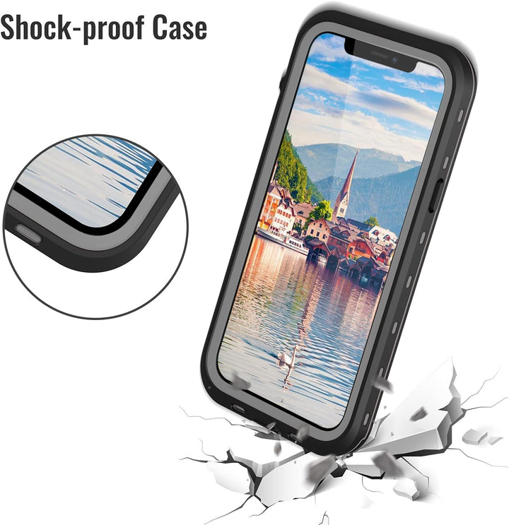 Transy Wasserdichte iPhone 13 Pro Max Hülle – Ganzkörperschutz Hülle für iPhone 13 Pro Max 6,7 Zoll