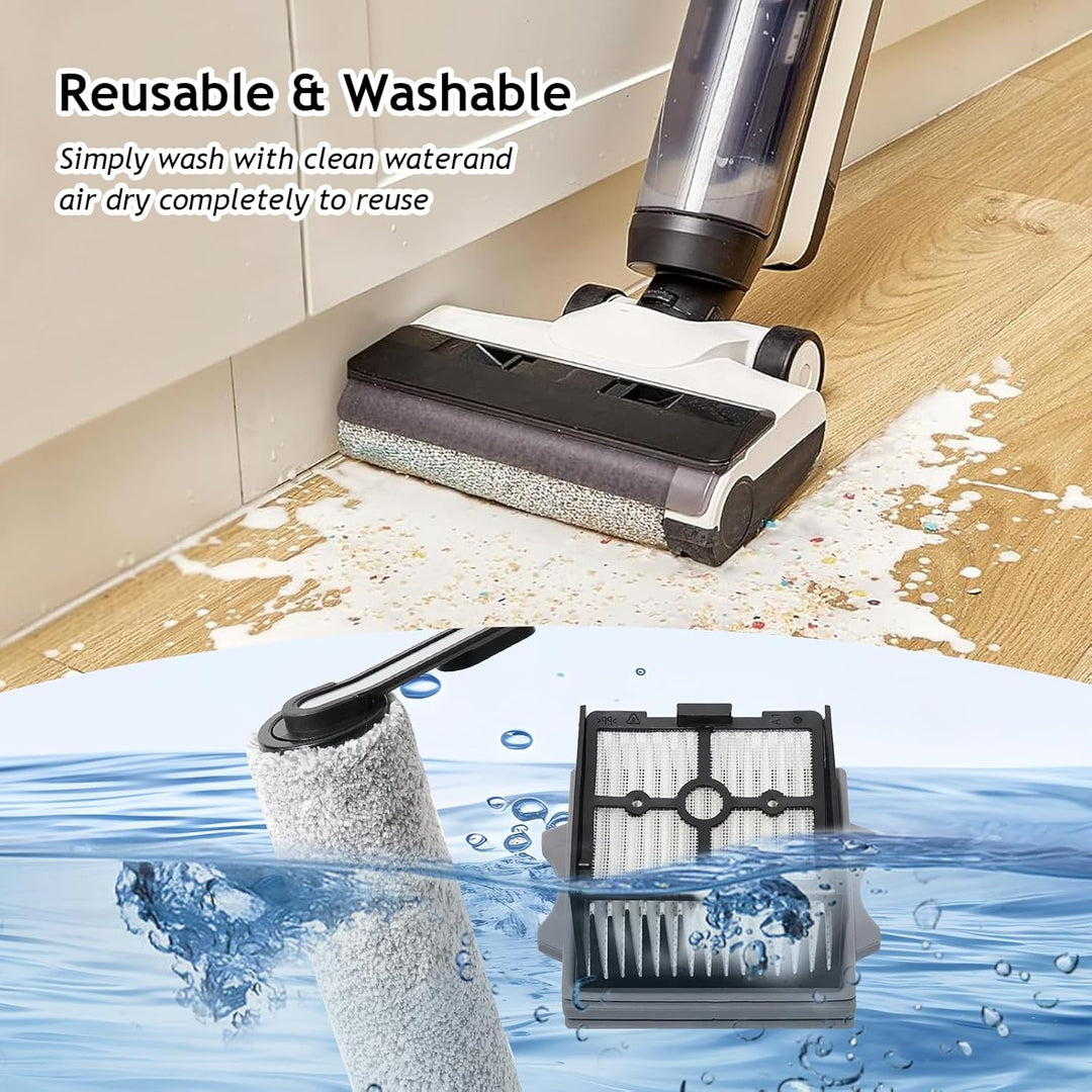 Bürstenrolle + Filter Ersatzteile für Tineco Floor One S5 Combo / S5 Combo Power Kit Nass und Trocke