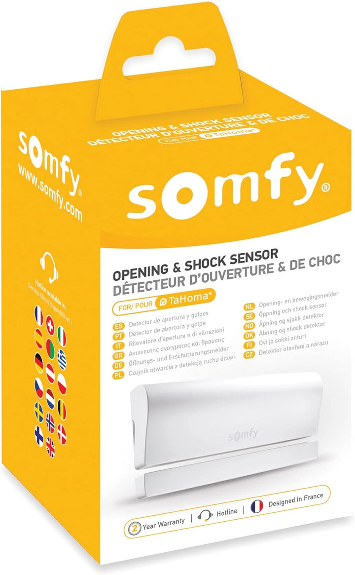 Somfy 2401362 - TaHoma Öffnungsmelder io, Fenster & Türen, inkl. Batterien, weiss, Öffnungsmelder