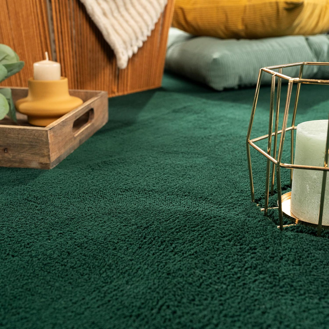 Paco Home Waschbarer Teppich Wohnzimmer Schlafzimmer Kurzflor rutschfest Flauschig Weich Moderne Ein