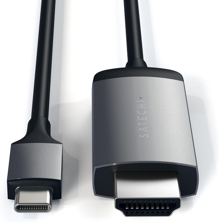 SATECHI Aluminium USB-C auf HDMI Kabel, 4K 60Hz, für MacBook Pro, Air M2, M1, iPad Pro, Air M2, M1,