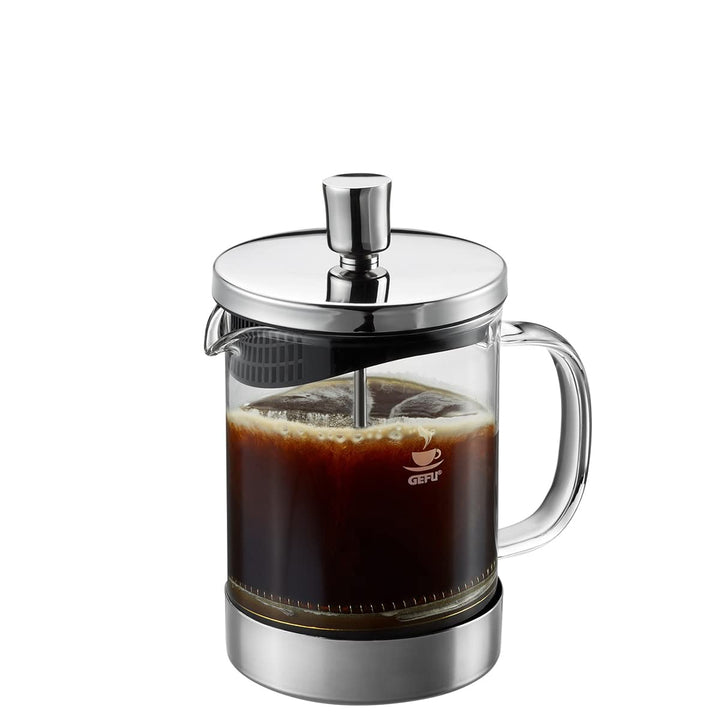 GEFU Kaffeebereiter DIEGO 600 ml | French Press aus Borosilikatglas & Edelstahl | Für 5 Tassen Kaffe