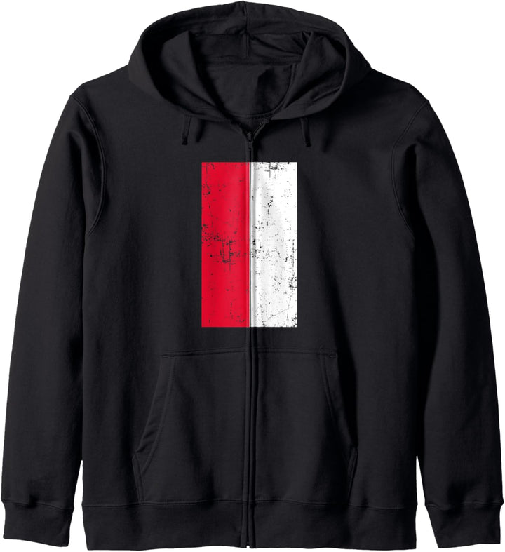 Republic of Poland Europe Warsaw Distressed Flag Kapuzenjacke