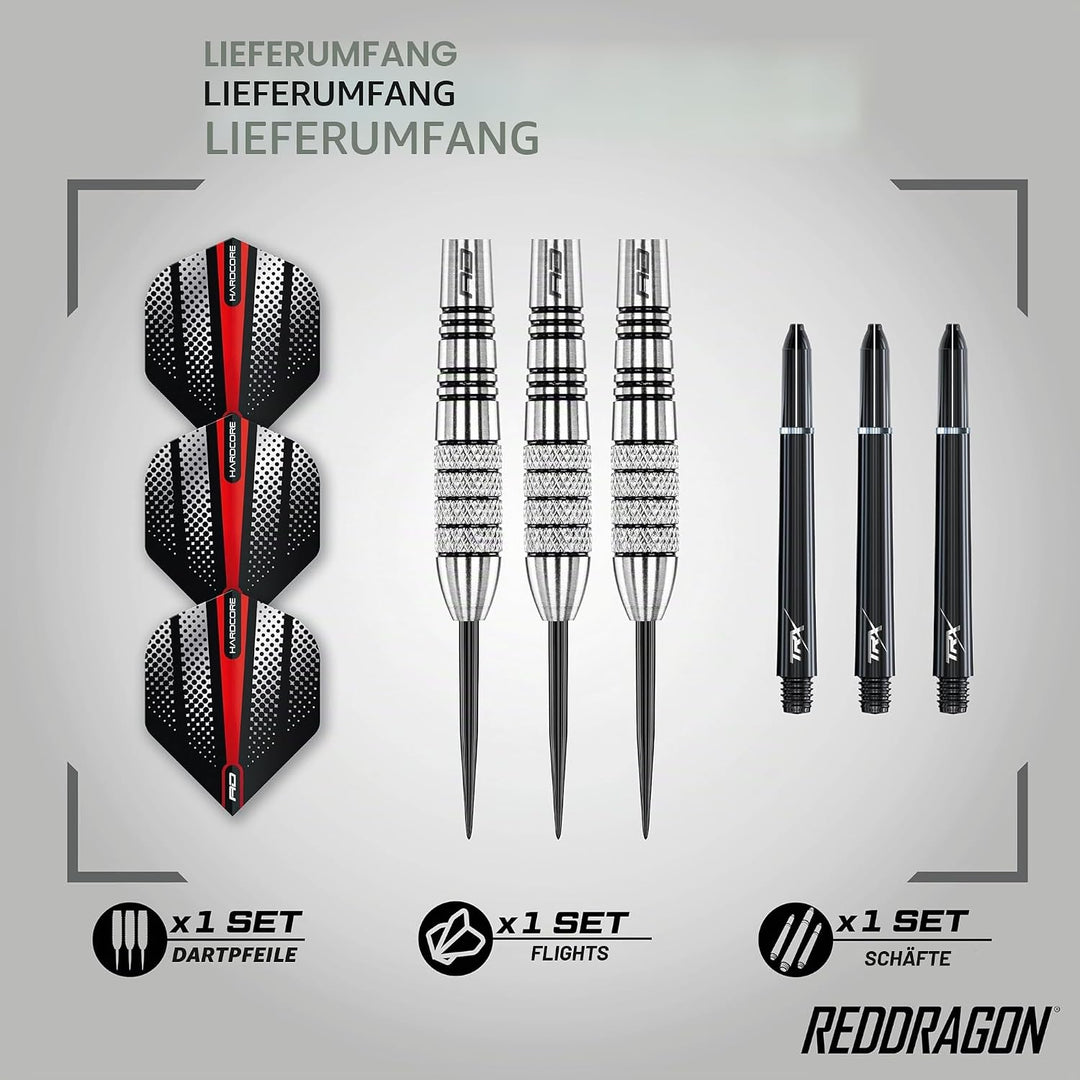 RED DRAGON Sidewinder 23 Gramm Wolfram Darts-Set mit Flights und Stielen