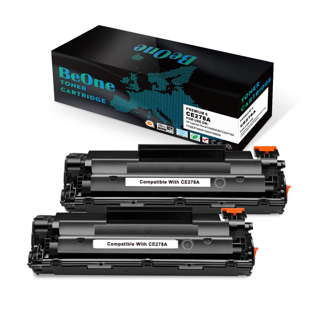 BeOne 2X 78A CE278A Tonerkartusche Kompatible für HP Laserjet Pro M1536 MFP M1536DNF P1560 P1566 P16