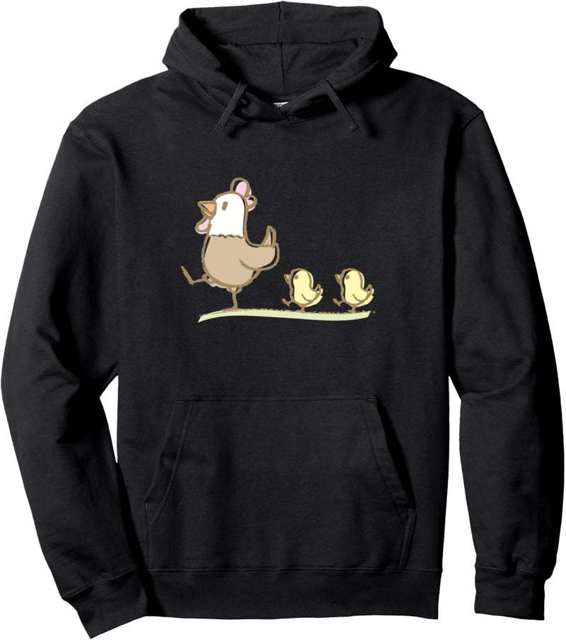 Mutter Huhn, die ihre Küken führt Pullover Hoodie