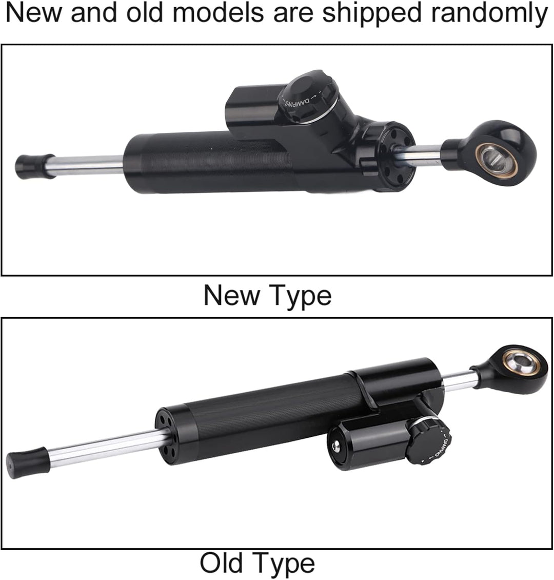Keenso Motorrad CNC Lenkungsdämpfer, Universal Dämpfer Stabilisator Linear umgekehrt mit Montagehalt
