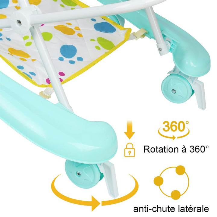 Lauflernhilfe mit Spielset - Lauflernhilfe für Babys und Kleinkinder, faltbar, von 6 bis 18 Monaten,