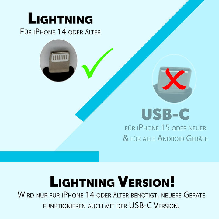 Retro Handyhörer für Apple iPhones mit Lightning (passender Adapter mit inbegriffen) in der Form ein