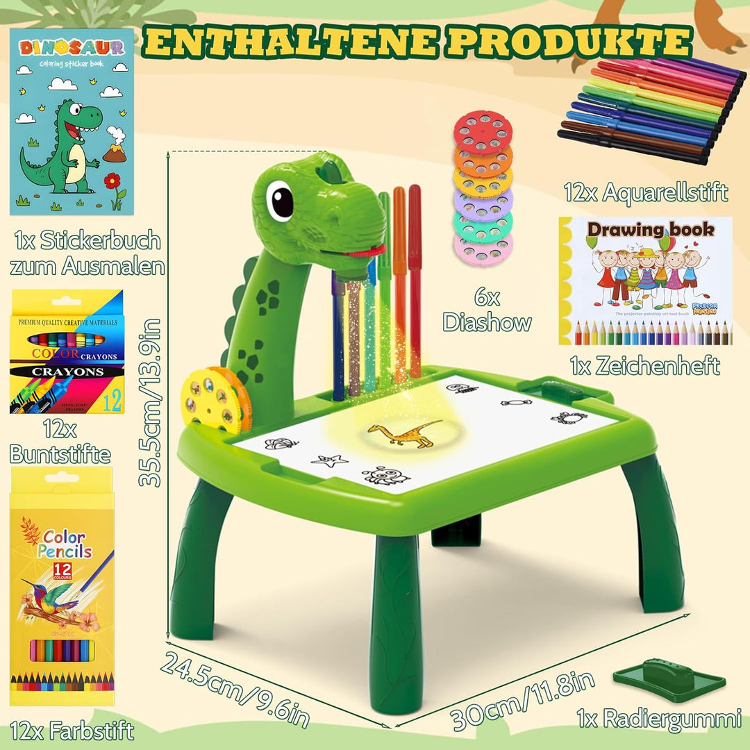 BuzzoXerex Zeichenprojektor für Kinder, Projektion Zeichentafel Kind 48 Stück Malprojektor Kinder Se