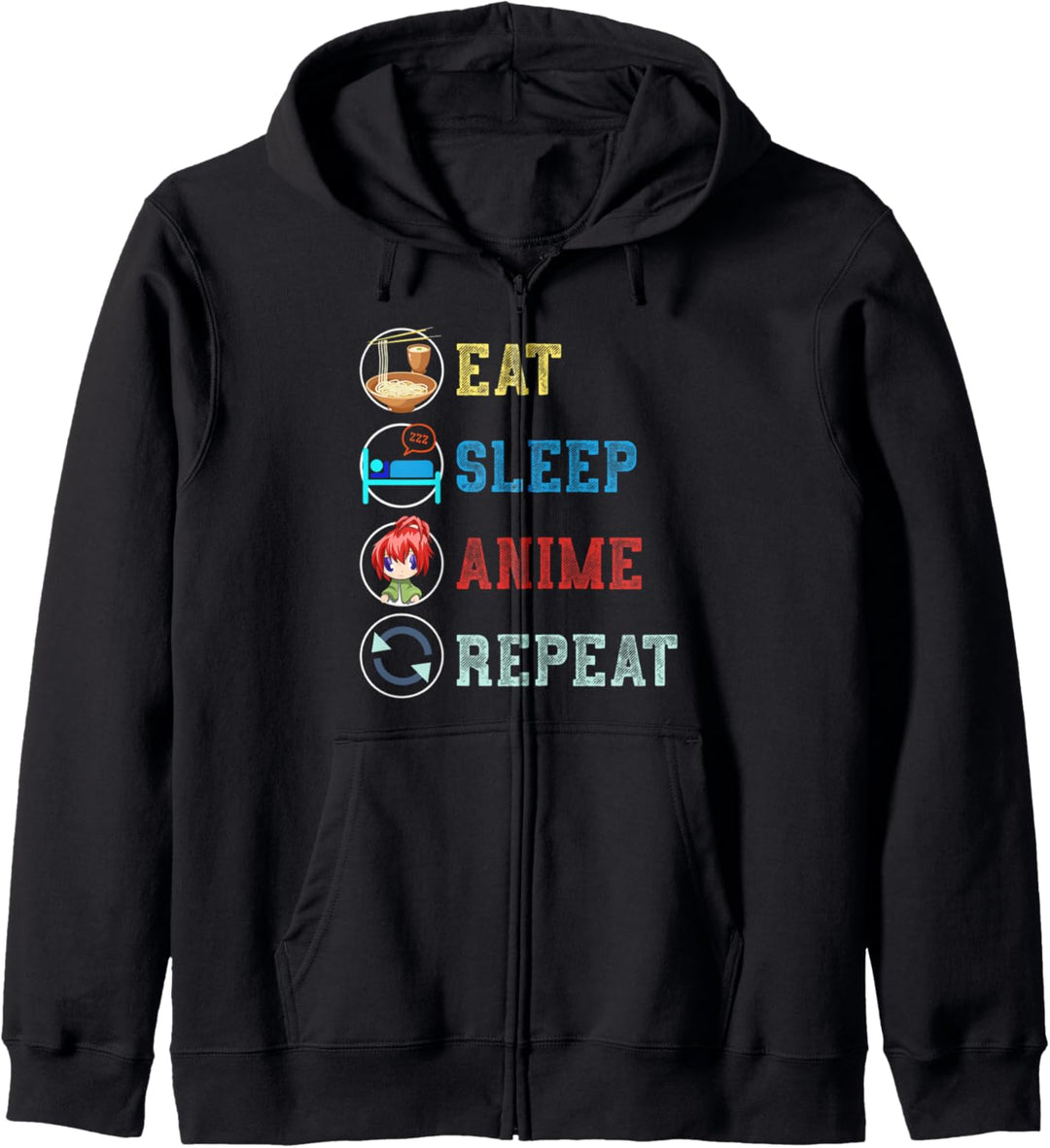 Ramen Nudeln Japanischer Manga Otaku Lustiges Kawaii Anime Kapuzenjacke