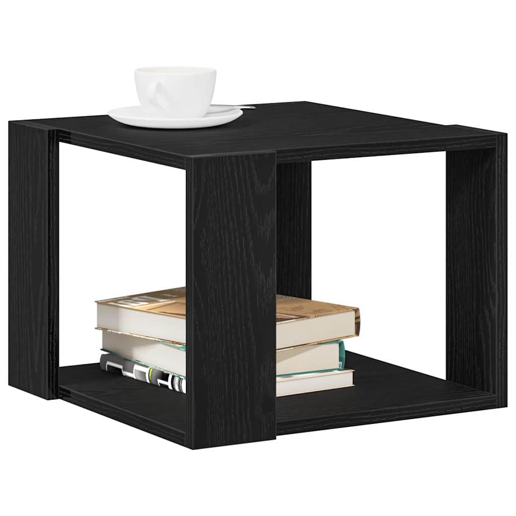 vidaXL Couchtisch Schwarz Eichen-Optik 40 x 40 x 30 cm Holzwerkstoff, Stilvoller Couchtisch für das