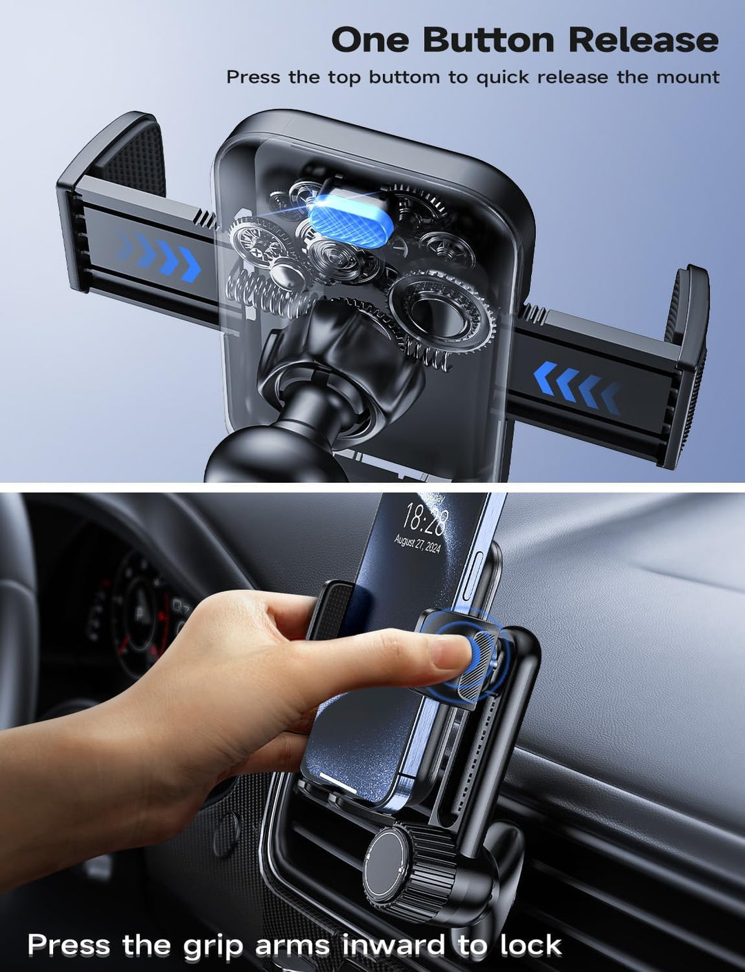 Handyhalterung Auto Handy Halterung Autohalterung: Universale Lüftung Handyhalter, EIN-Knopf-Release
