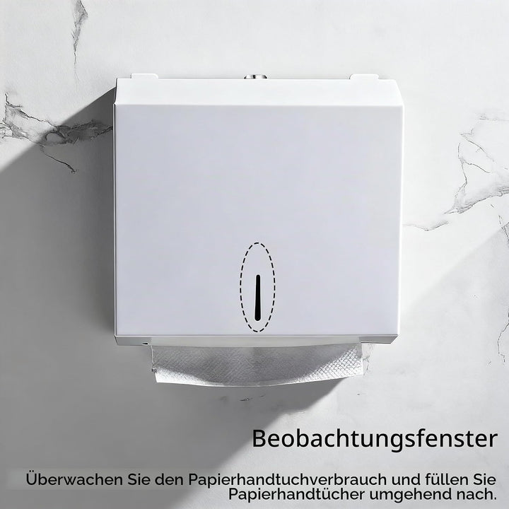 NICEME Papierhandtuchspender, Edelstahl Handtuchspender Abschliessbar, Wandmontierter Taschentuchspe