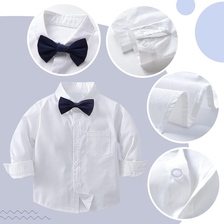 Jungen Anzug Set Langarm Weisses Hemd &amp; Weste &amp; Hose + Krawatte Smoking für Festliche Party Hochzeit