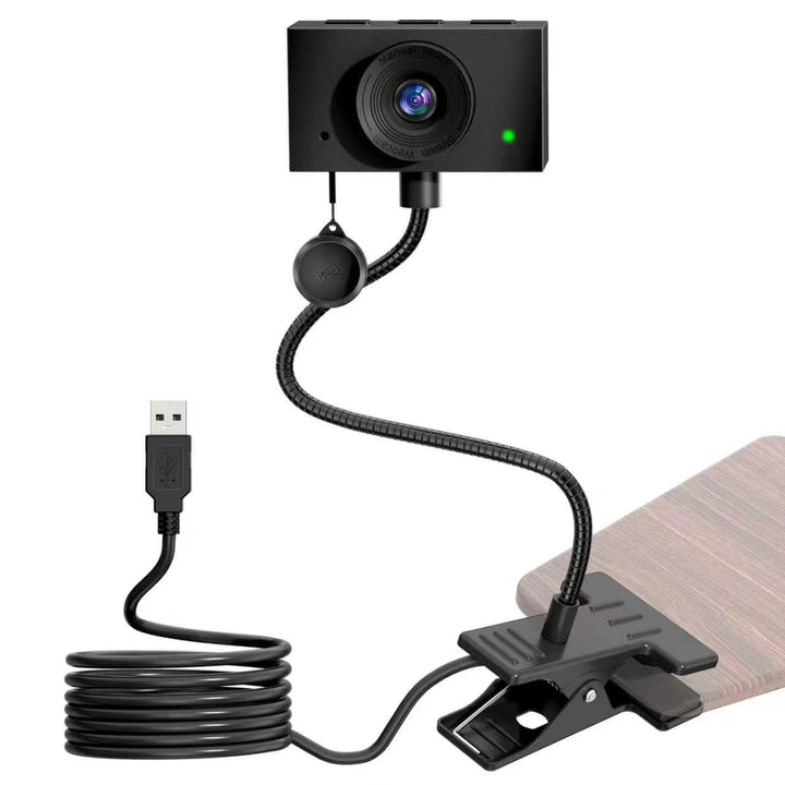 Webcam 1080P mit Mikrofon und Sichtschutzklappe – USB Webcam für PC, Laptop & Zoom, Augenkontakt-Kam