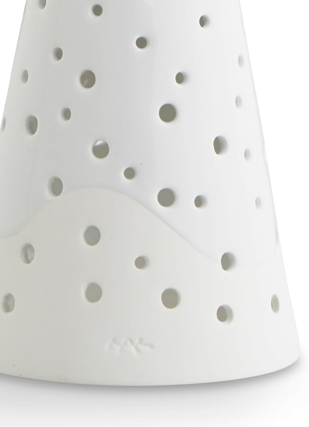 Kähler Teelichthalter hoch H25.5 cm Nobili Sammlerobjekt dänisches Design, Weiss 24,5 cm Schnee Weis
