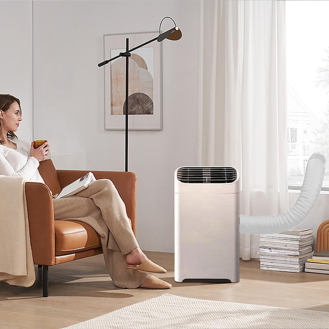 Mobile Klimaanlage Abluftset 150cm 4 Zoll PVC-Alu Flexschlauch Wandanschluss Platte Wandmontage Ersa