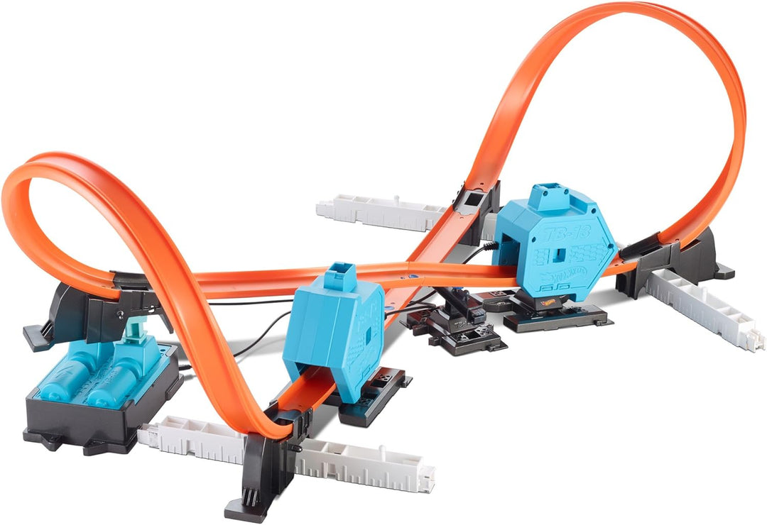 Mattel Hot Wheels DGD30 - Doppel-Booster Powerbahn, Spielbahn