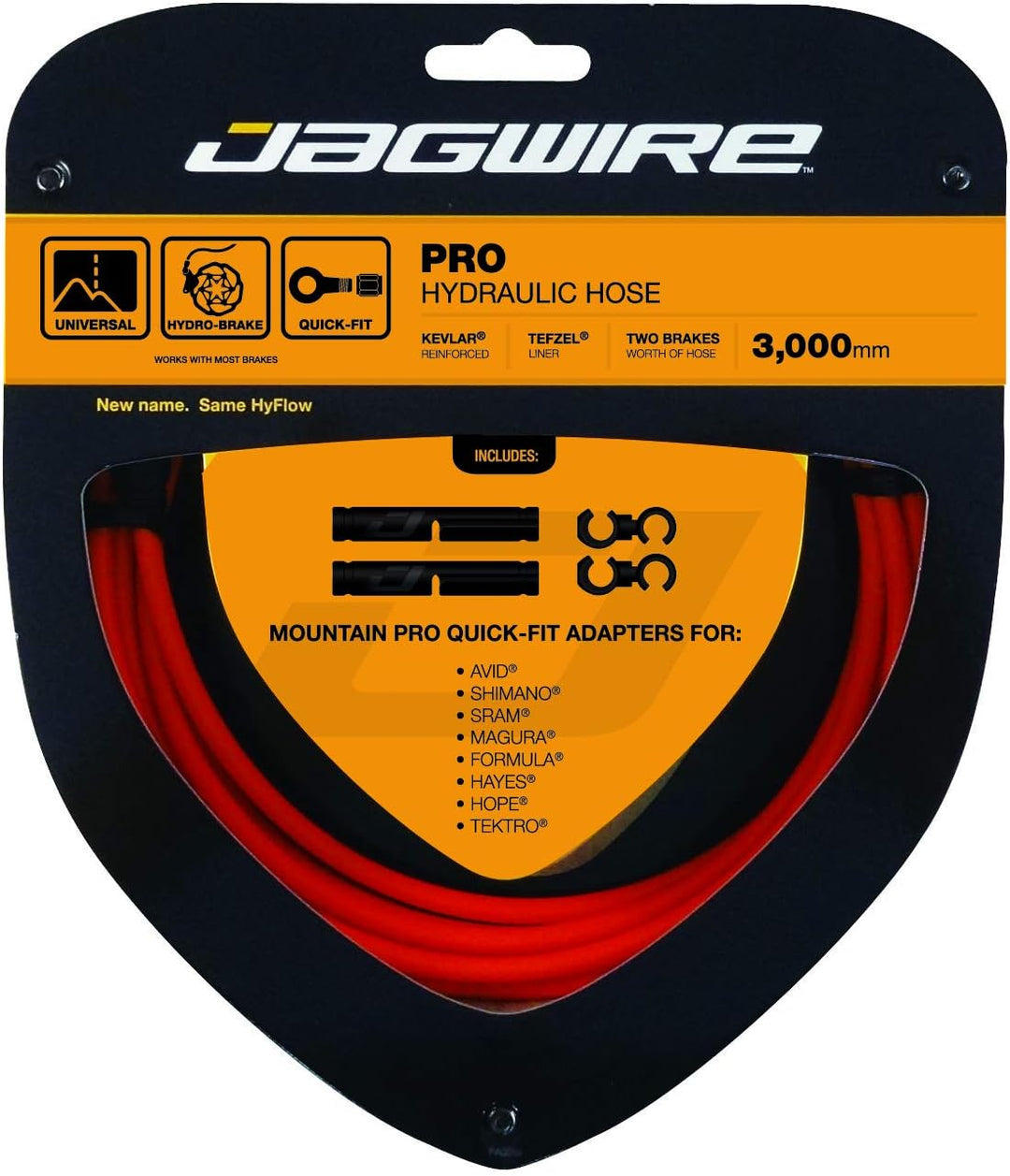 Jagwire BREMSLEITUNGSET HYFLOW (Teflon/Kevlar) 3000MM ORANGE 3 m Orange, 3 m Orange