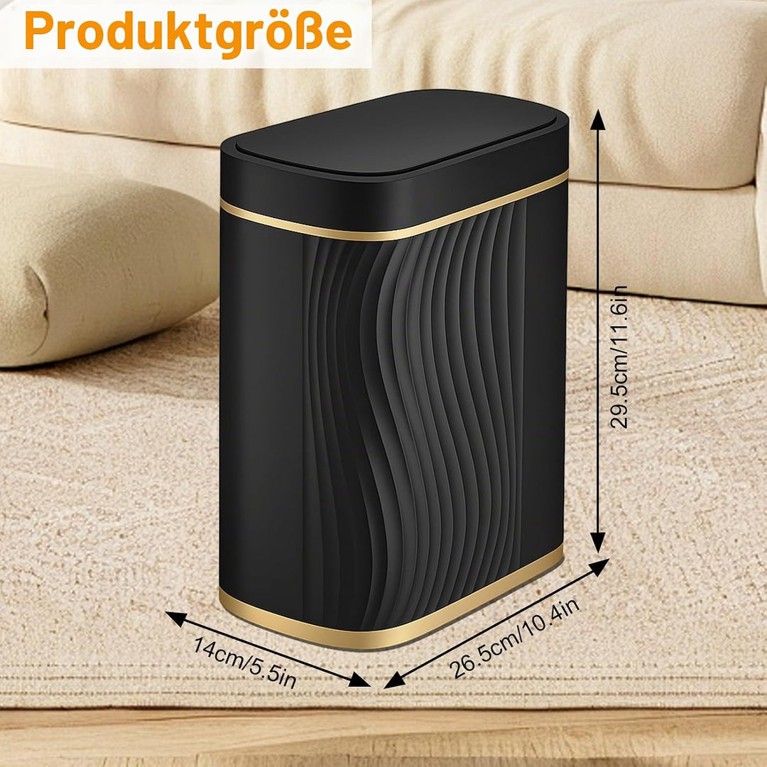 Mülleimer 8l, Smart Sensor Mülleimer Küche mit Deckel, Kosmetikeimer, Mülleimer Bad, Geruchsdicht &amp;